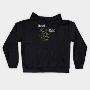 Black iris – Gothic flowers Kids Hoodie